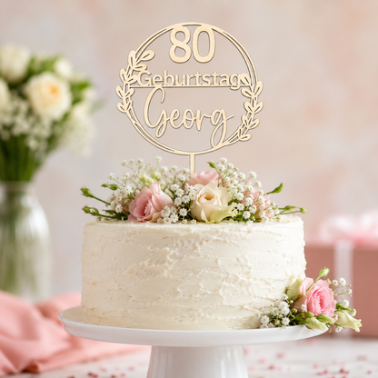 Cake Topper personalisiert zum Geburtstag – Individuelle Tortendekoration mit Namen und Zahl