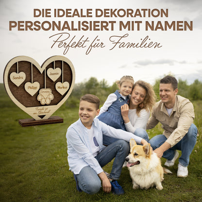 Personalisiertes Holzschild mit Namen - Herz