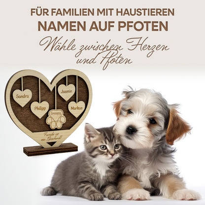 Personalisiertes Holzschild mit Namen - Herz