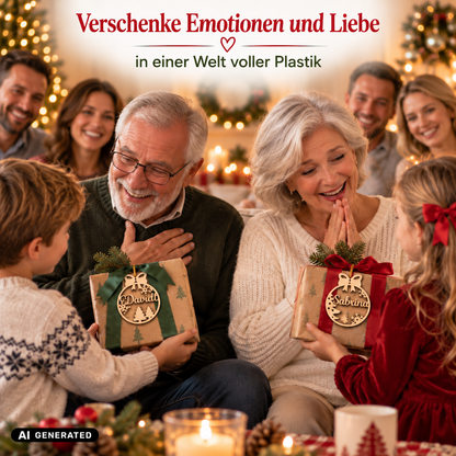 Weihnachtskugel mit Schleife