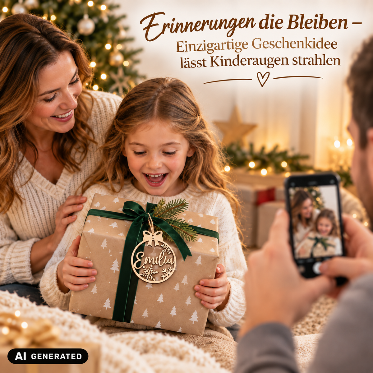 Weihnachtskugel Schneeflocken