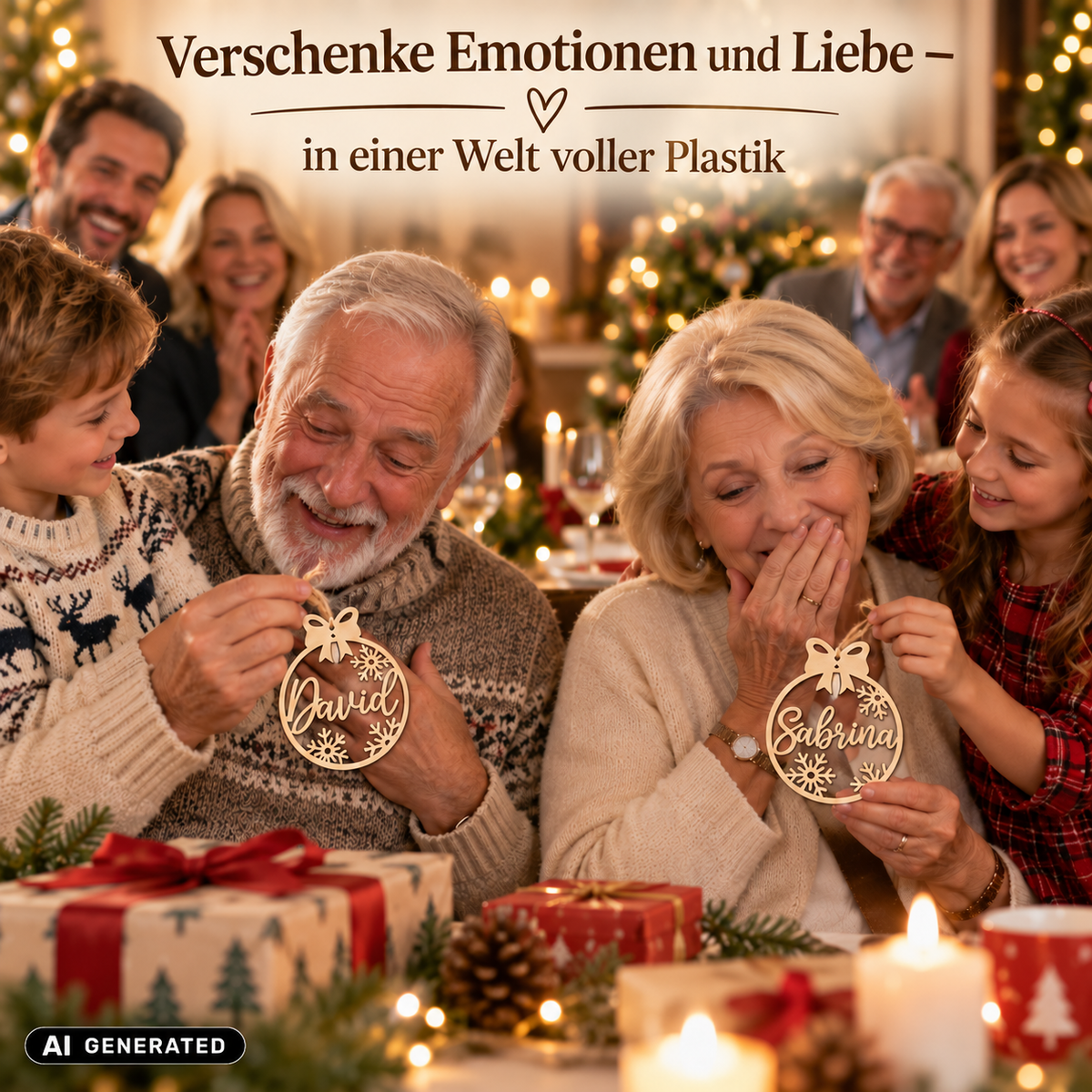 Weihnachtskugel Schneeflocken