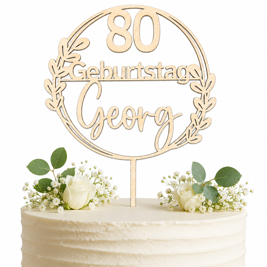 Cake Topper personalisiert zum Geburtstag – Individuelle Tortendekoration mit Namen und Zahl