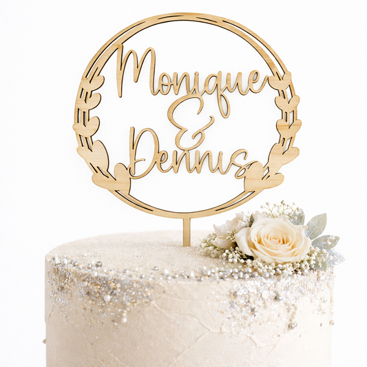 Personalisierter Cake Topper zur Hochzeit