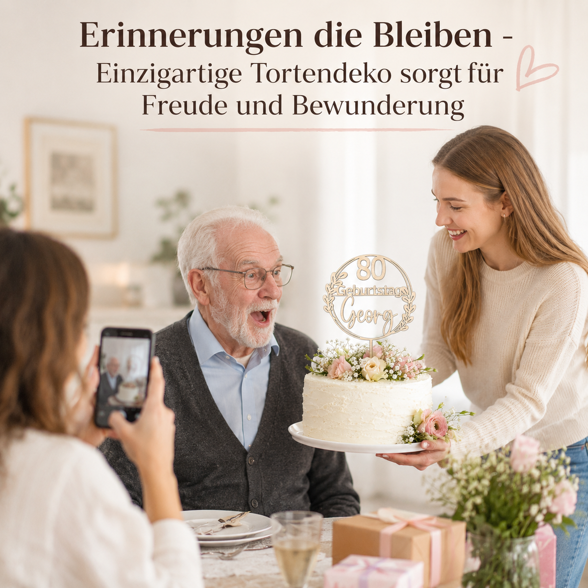 Cake Topper personalisiert zum Geburtstag – Individuelle Tortendekoration mit Namen und Zahl