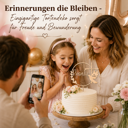 Personalisierter Tortenstecker zur Taufe, Kommunion, Konfirmation & Firmung