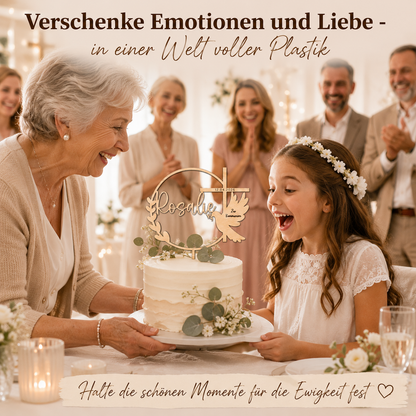 Personalisierter Tortenstecker zur Taufe, Kommunion, Konfirmation & Firmung