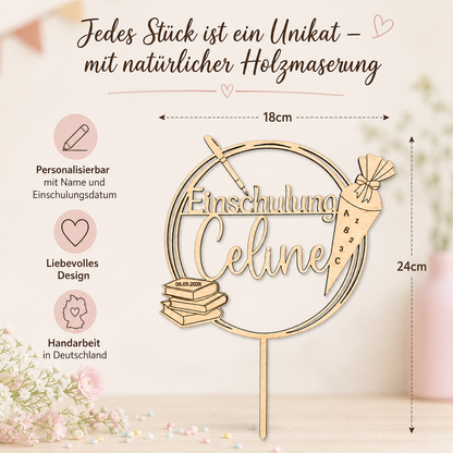 Cake Topper Bücher & Schultüte