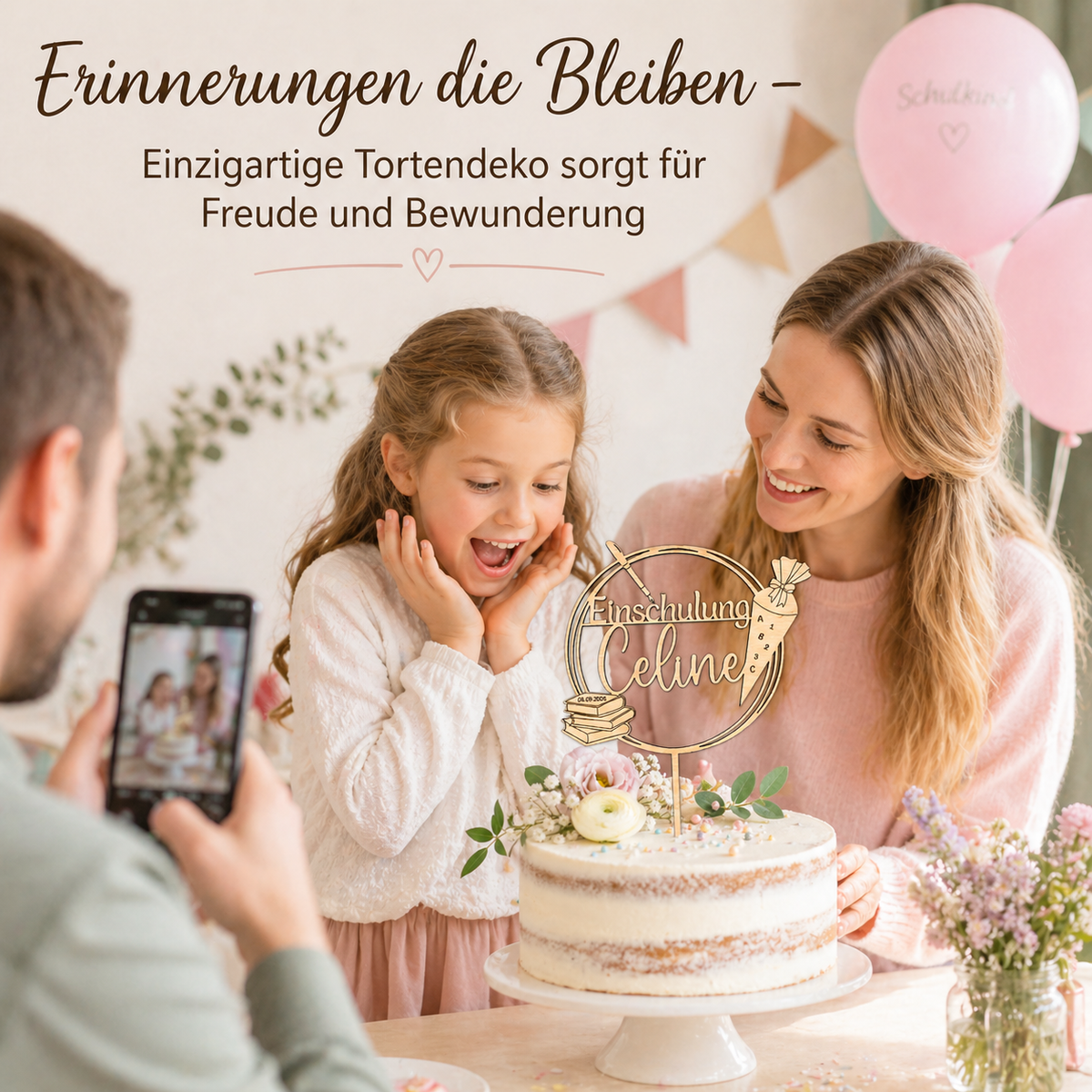 Cake Topper Bücher & Schultüte