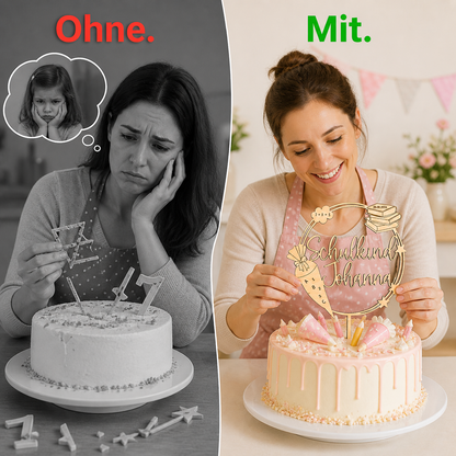 Personalisierter Tortenstecker zur Einschulung
