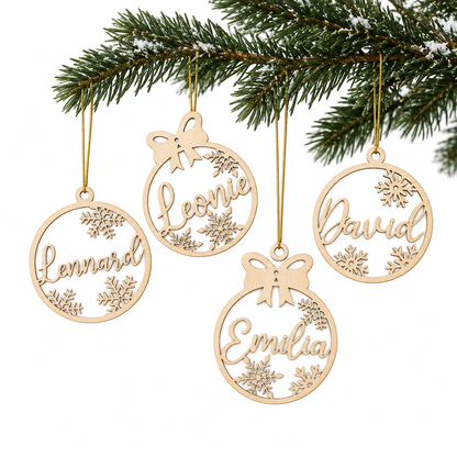 Weihnachtskugel Schneeflocken