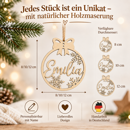 Weihnachtskugel Schneeflocken