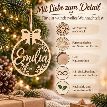 Weihnachtskugel Schneeflocken