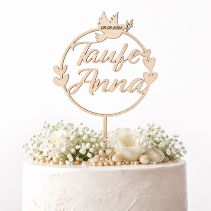 Cake Topper Taube & Herze