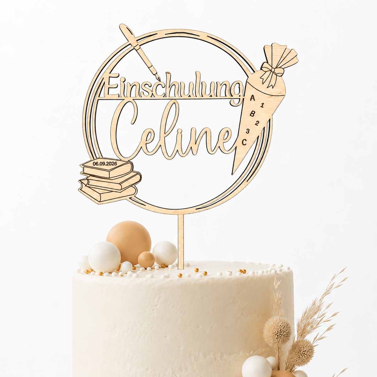 Cake Topper Bücher & Schultüte