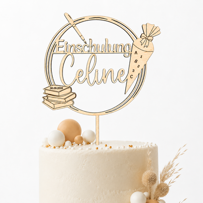 Cake Topper Bücher & Schultüte