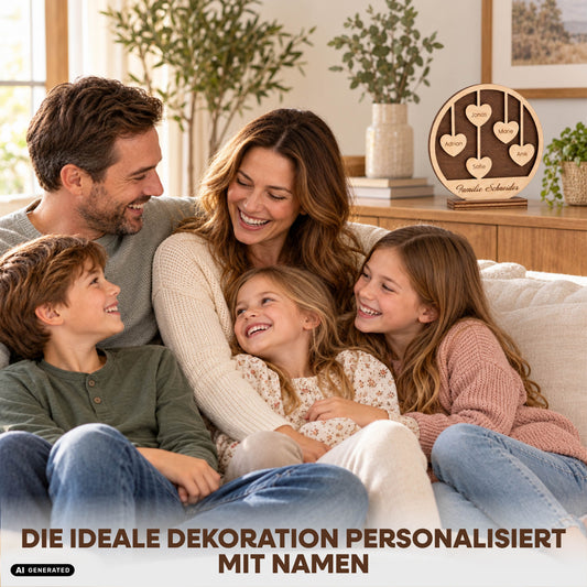 Holzschild mit Namen - Rund