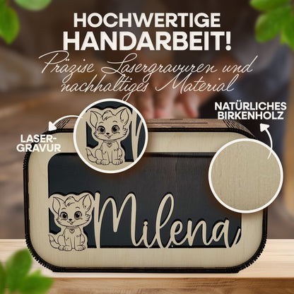 Personalisierte Holz-Spardose für Kinder