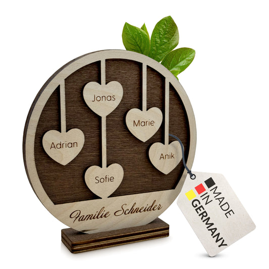 Personalisiertes Holzschild mit Namen - Rund